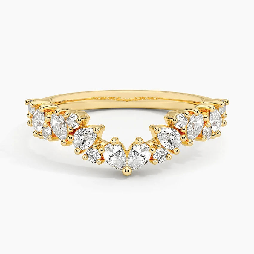 Tamamlayıcı 0,50 Karat Damla Kesim Laboratuvar Pırlanta Yüzük 18K - Bold Diamonds