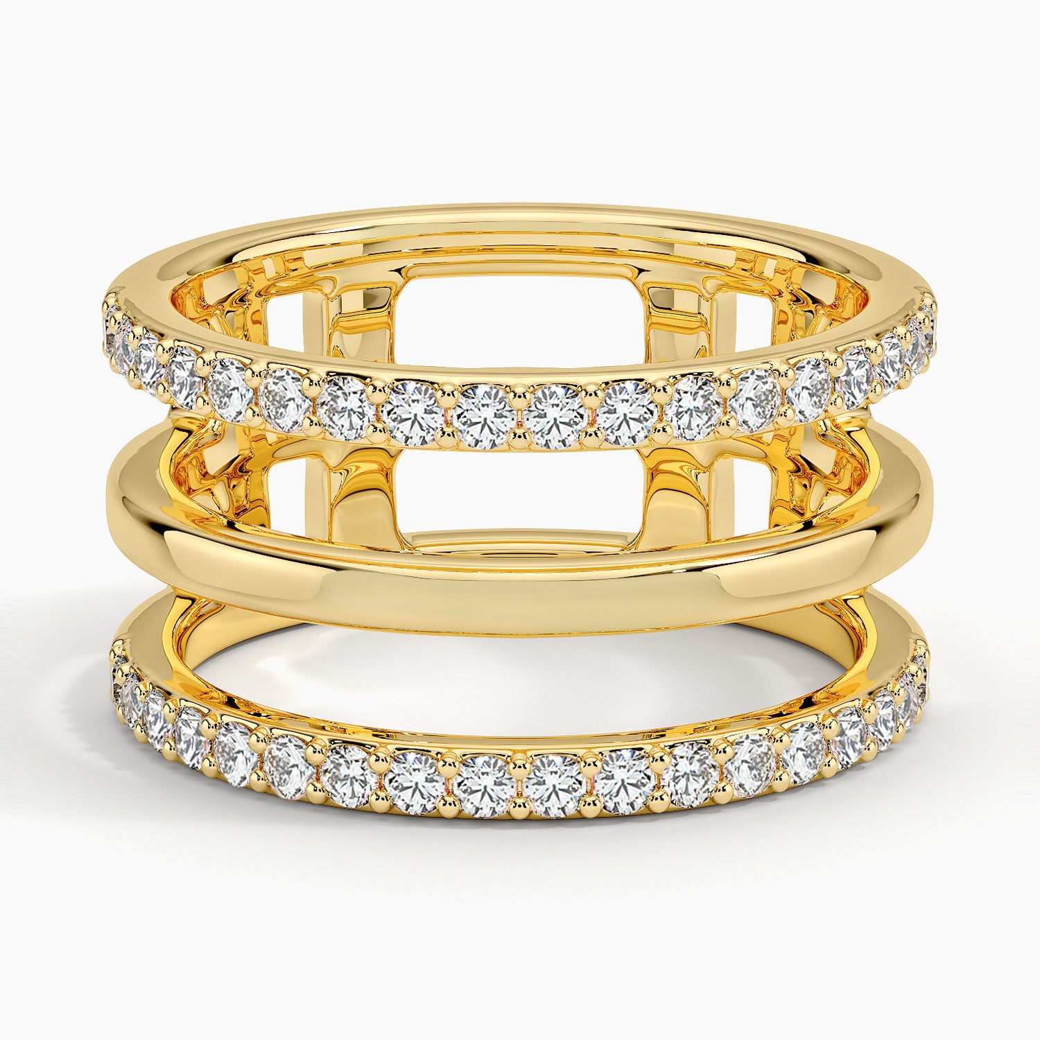 Alyans 0,50 Karat Yuvarlak Kesim Laboratuvar Pırlanta Yüzük 18K - Bold Diamonds