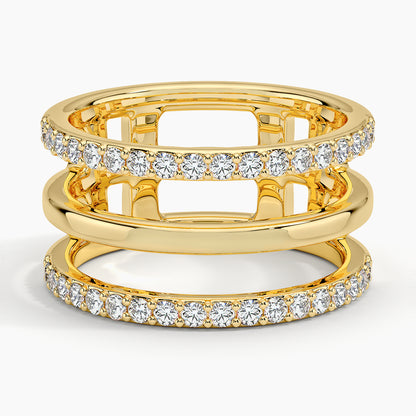 Alyans 0,50 Karat Yuvarlak Kesim Laboratuvar Pırlanta Yüzük 18K - Bold Diamonds