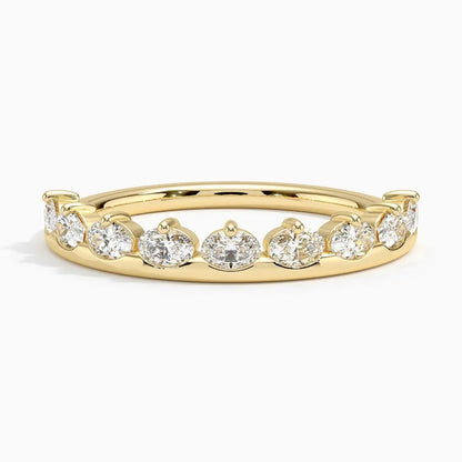 Yarım Tur 0,50 Karat Yuvarlak Kesim Laboratuvar Pırlanta Yüzük 18K - Bold Diamonds