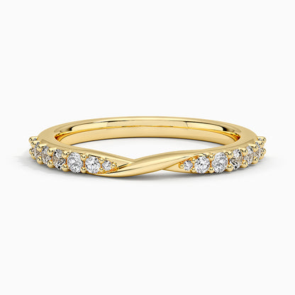 Tamamlayıcı 0,50 Karat Yuvarlak Kesim Laboratuvar Pırlanta Yüzük 18K - Bold Diamonds
