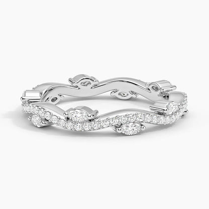 Pırlanta Alyans 0.50 Karat Marquise Kesim Laboratuvar Pırlanta Yüzük 18K - Bold Diamonds
