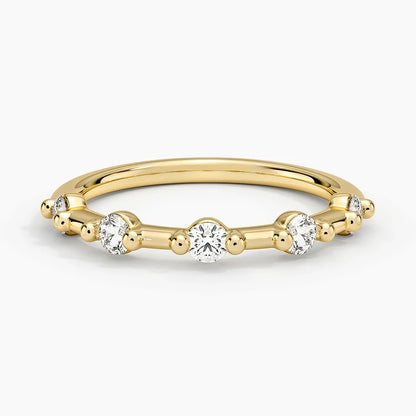 Pırlanta Alyans 0.50 Karat Yuvarlak Kesim Laboratuvar Pırlanta Yüzük 18K - Bold Diamonds