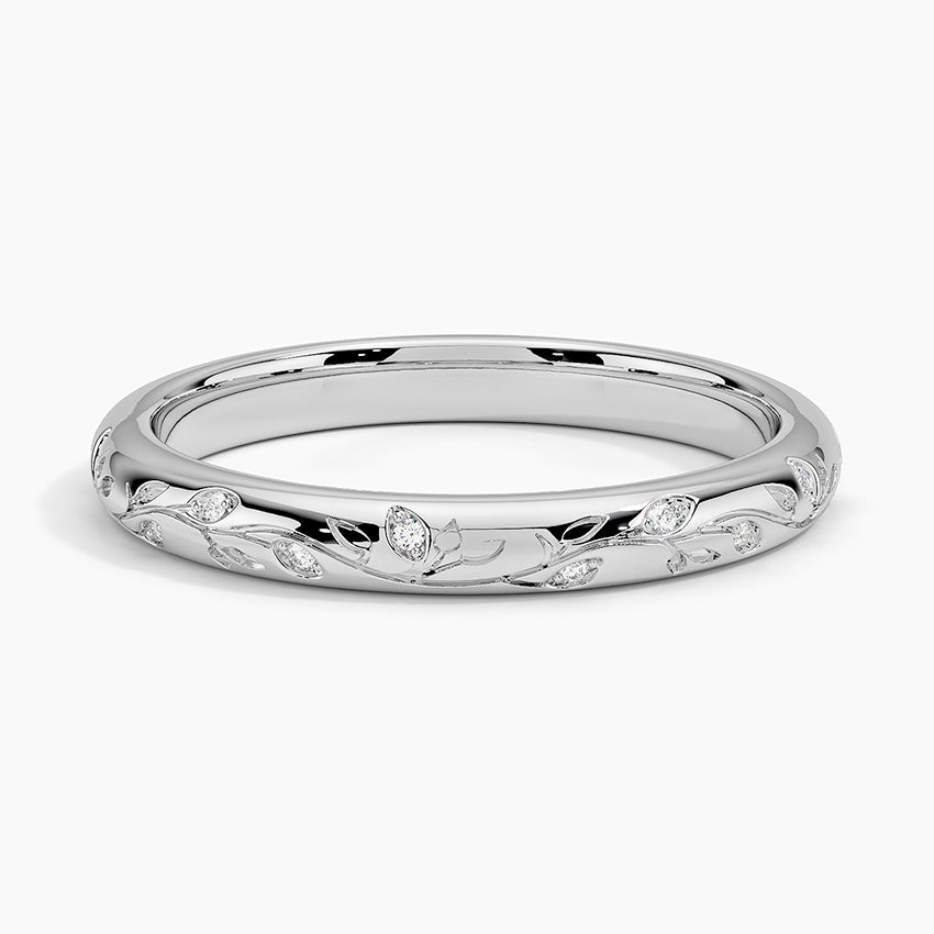 Alyans 0.10 Karat Yuvarlak Kesim Laboratuvar Pırlanta Yüzük 18K - Bold Diamonds