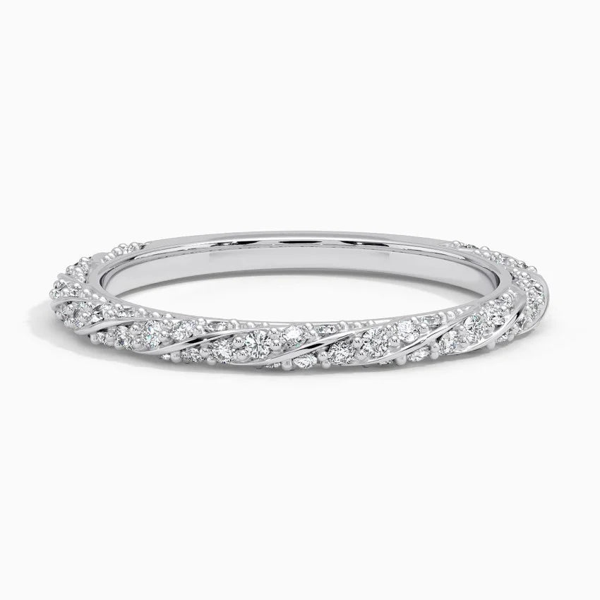 Özel Tasarım Tam Tur 0,50 Karat Yuvarlak Kesim Laboratuvar Pırlanta Yüzük 18K - Bold Diamonds