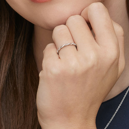 Özel Tasarım Tam Tur 0,50 Karat Yuvarlak Kesim Laboratuvar Pırlanta Yüzük 18K - Bold Diamonds