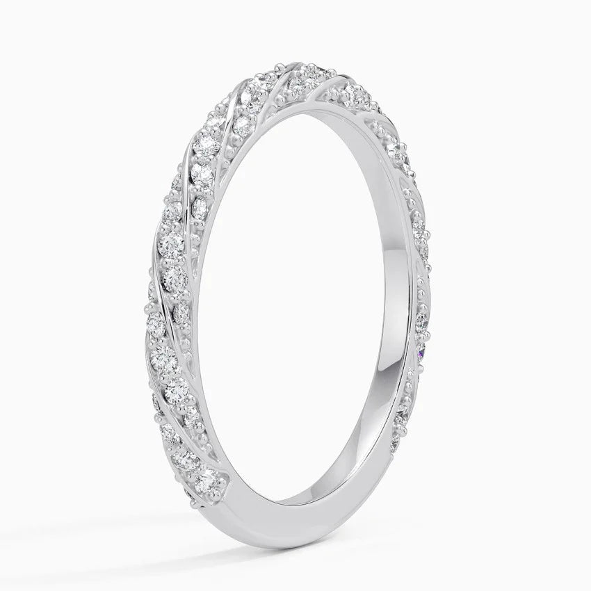 Özel Tasarım Tam Tur 0,50 Karat Yuvarlak Kesim Laboratuvar Pırlanta Yüzük 18K - Bold Diamonds