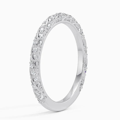 Özel Tasarım Tam Tur 0,50 Karat Yuvarlak Kesim Laboratuvar Pırlanta Yüzük 18K - Bold Diamonds