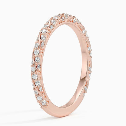 Özel Tasarım Tam Tur 0,50 Karat Yuvarlak Kesim Laboratuvar Pırlanta Yüzük 18K - Bold Diamonds