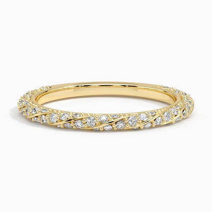 Özel Tasarım Tam Tur 0,50 Karat Yuvarlak Kesim Laboratuvar Pırlanta Yüzük 18K - Bold Diamonds