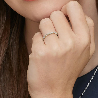 Özel Tasarım Tam Tur 0,50 Karat Yuvarlak Kesim Laboratuvar Pırlanta Yüzük 18K - Bold Diamonds
