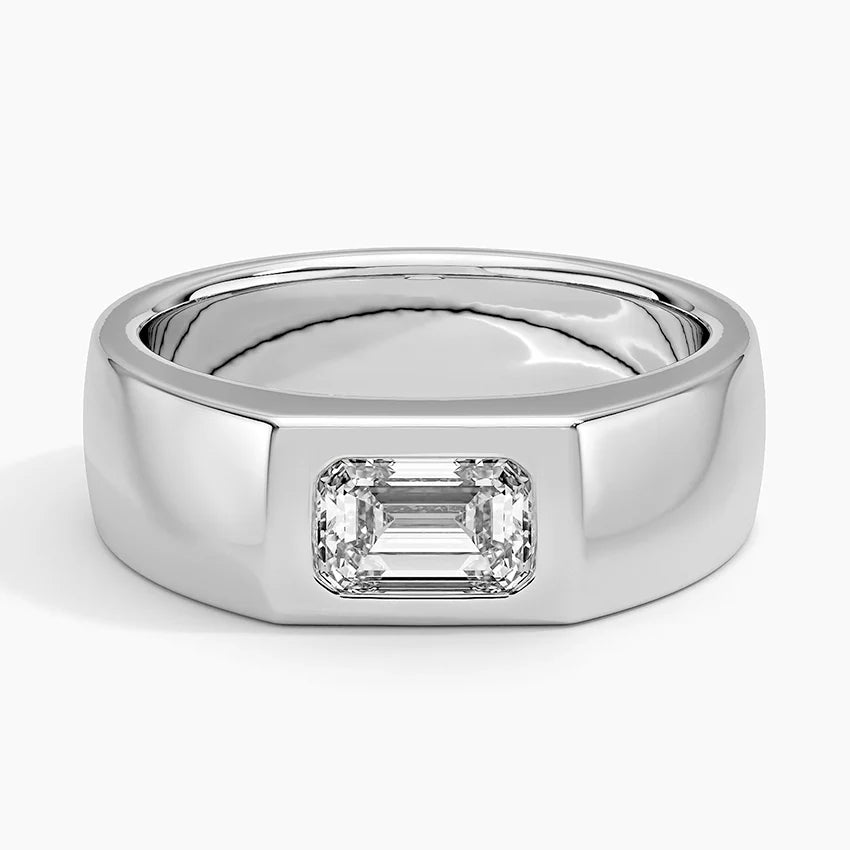 Tektaş 0,60 Karat Baget Kesim Laboratuvar Pırlanta Yüzük 18K - Bold Diamonds