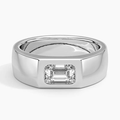 Tektaş 0,60 Karat Baget Kesim Laboratuvar Pırlanta Yüzük 18K - Bold Diamonds