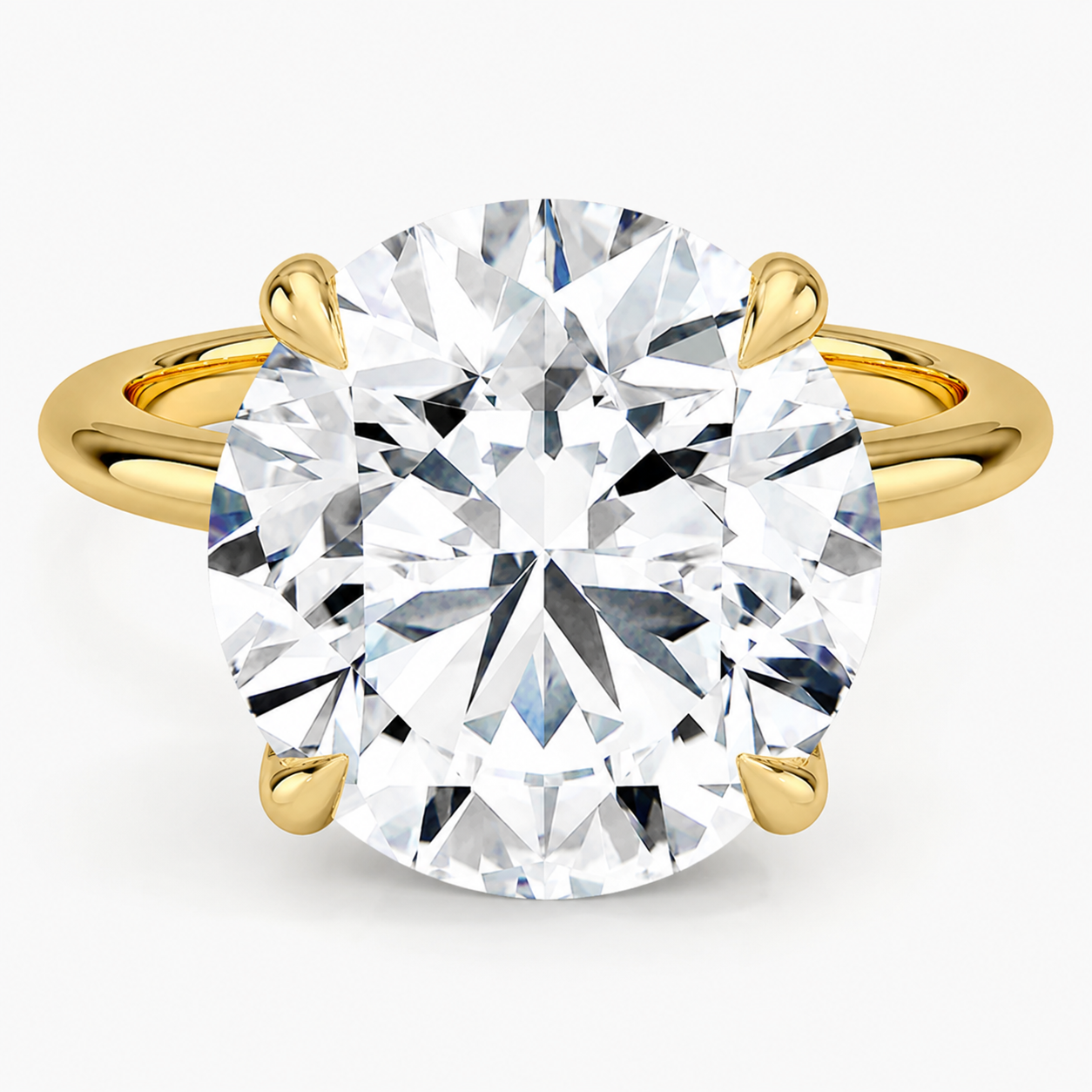 6.00 Karat Yuvarlak Kesim D-VS Tektaş Laboratuvar Pırlanta Yüzük - Bold Diamonds