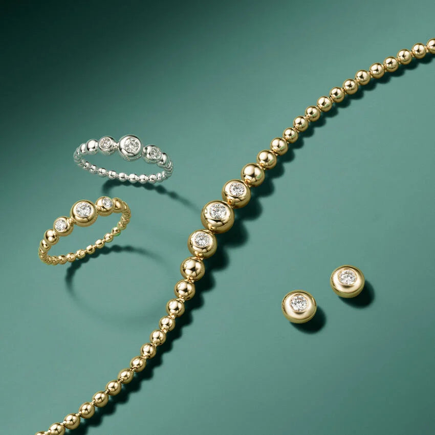 Boncuk Model 1.00 karat Yuvarlak Kesim Laboratuvar Pırlanta Kolye 18K - Bold Diamonds