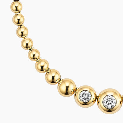 Boncuk Model 1.00 karat Yuvarlak Kesim Laboratuvar Pırlanta Kolye 18K - Bold Diamonds