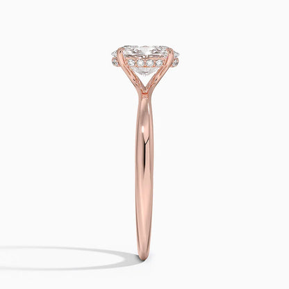 1.60 Carat Princess Halo Design Solitaire Lab Diamond Ring 18K - Florina 