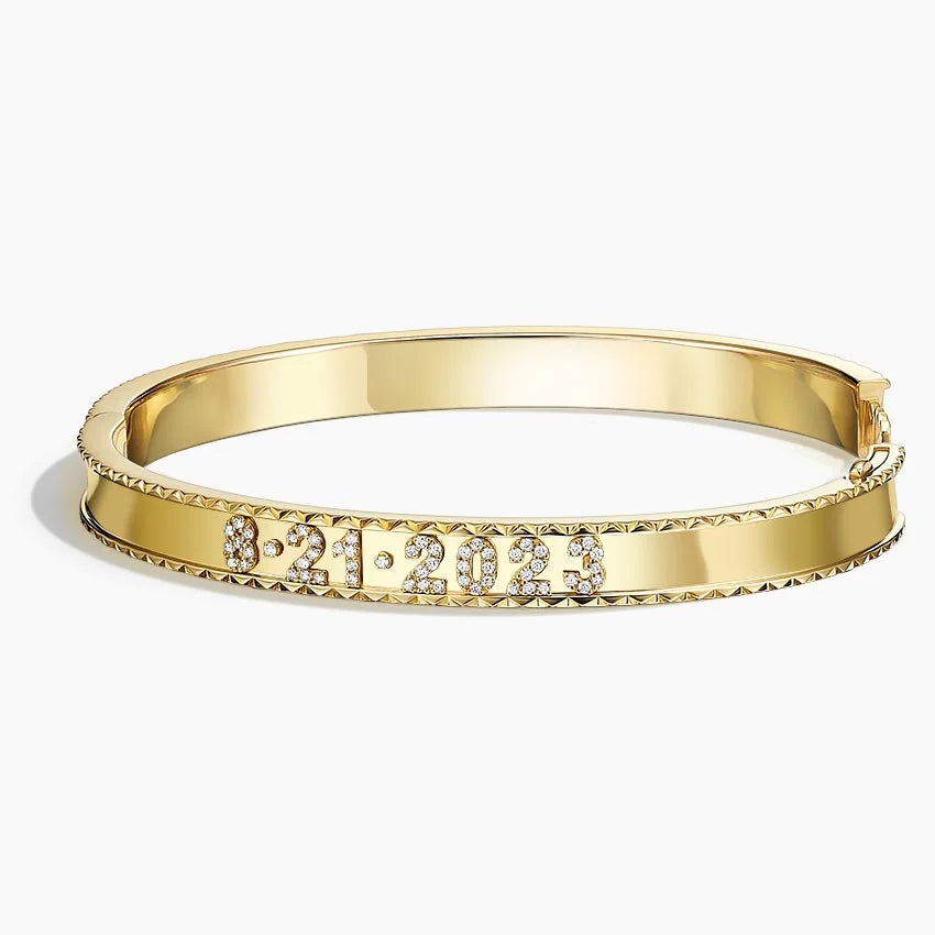 Özel varyasyon 1.00 Karat Yuvarlak Kesim Laboratuvar Pırlanta Bileklik 18K - Bold Diamonds