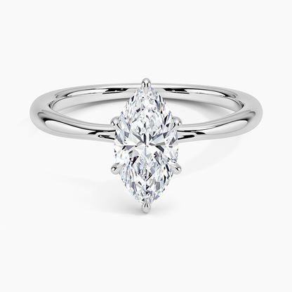 1.60 Carat Princess Halo Design Solitaire Lab Diamond Ring 18K - Florina 