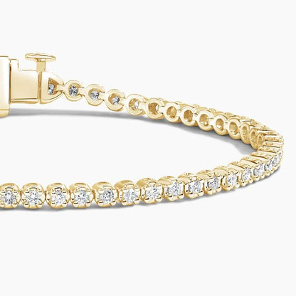 Su Yolu Model 1.00 Karat Yuvarlak Kesim Laboratuvar Pırlanta Bileklik 18K - Bold Diamonds
