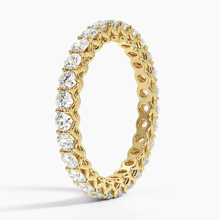 Tam Tur 1,00 Karat Yuvarlak Kesim Laboratuvar Pırlanta Yüzük 18K - Bold Diamonds