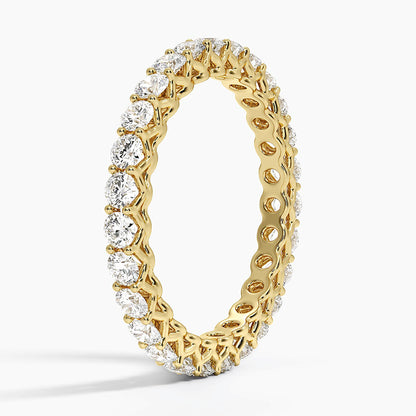 Tam Tur 1,00 Karat Yuvarlak Kesim Laboratuvar Pırlanta Yüzük 18K - Bold Diamonds