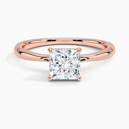 1.60 Carat Princess Halo Design Solitaire Lab Diamond Ring 18K - Florina 