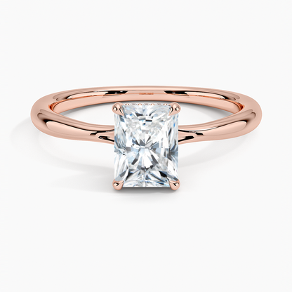 1.60 Carat Princess Halo Design Solitaire Lab Diamond Ring 18K - Florina 