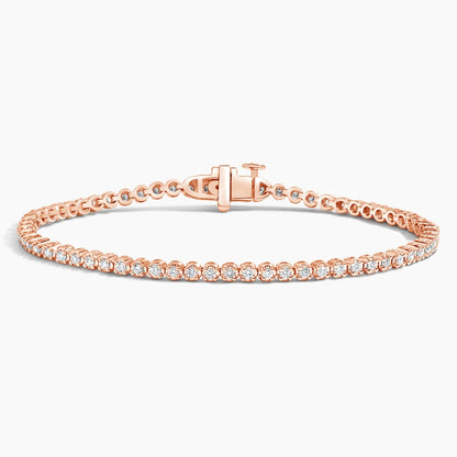 Su Yolu Model 1.00 Karat Yuvarlak Kesim Laboratuvar Pırlanta Bileklik 18K - Bold Diamonds