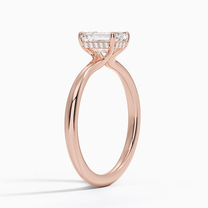 1.60 Carat Princess Halo Design Solitaire Lab Diamond Ring 18K - Florina 
