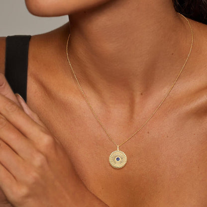Sun Model 1.00 carat Laboratory Alexandrite Necklace 18K 