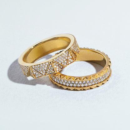 Alyans 1,00 Karat Yuvarlak Kesim Laboratuvar Pırlanta Yüzük 18K - Bold Diamonds