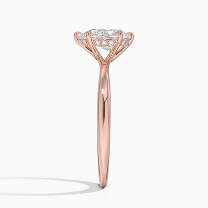 1.60 Carat Princess Halo Design Solitaire Lab Diamond Ring 18K - Florina 