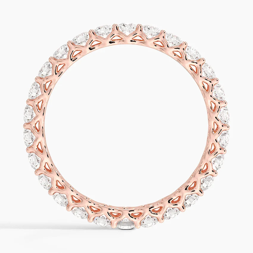 Tam Tur 1,00 Karat Yuvarlak Kesim Laboratuvar Pırlanta Yüzük 18K - Bold Diamonds