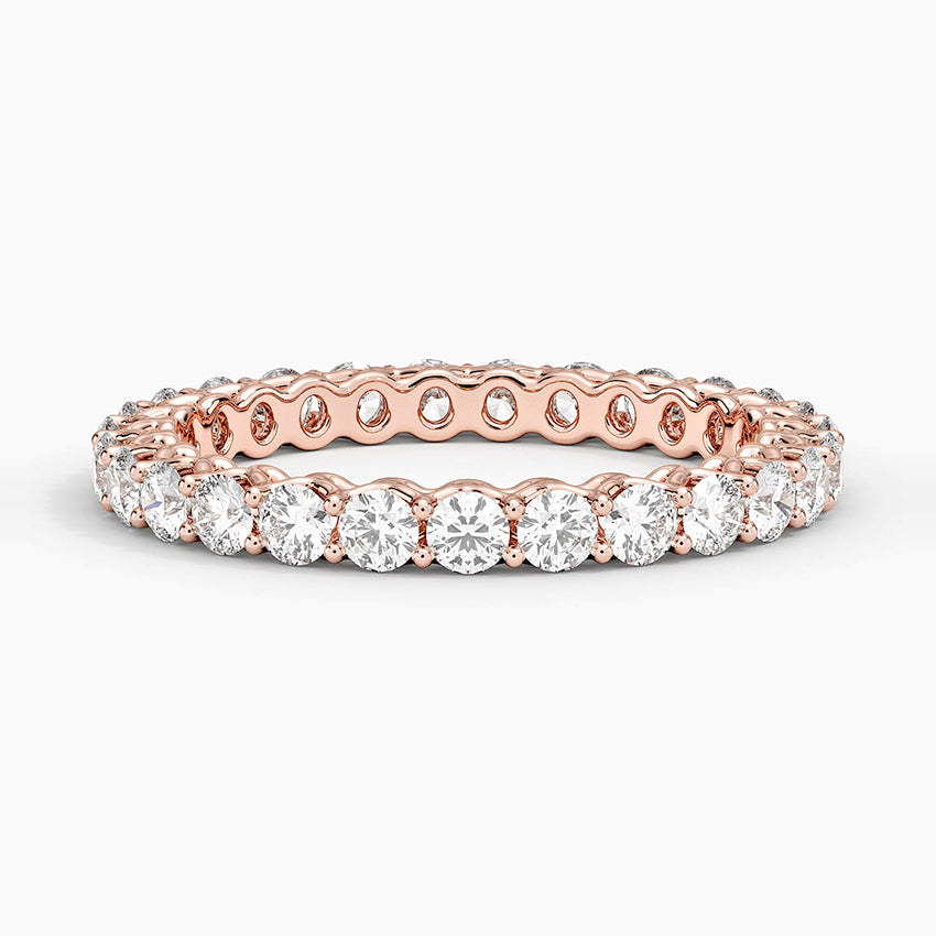 Tam Tur 1,00 Karat Yuvarlak Kesim Laboratuvar Pırlanta Yüzük 18K - Bold Diamonds