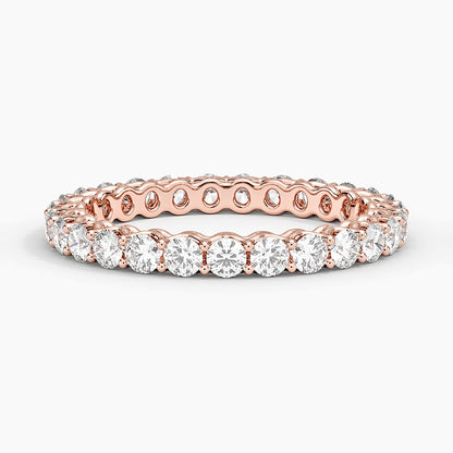 Tam Tur 1,00 Karat Yuvarlak Kesim Laboratuvar Pırlanta Yüzük 18K - Bold Diamonds