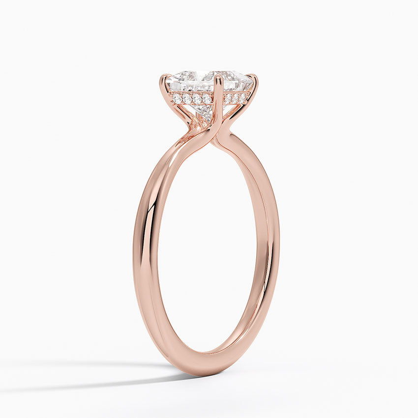 1.60 Carat Princess Halo Design Solitaire Lab Diamond Ring 18K - Florina 