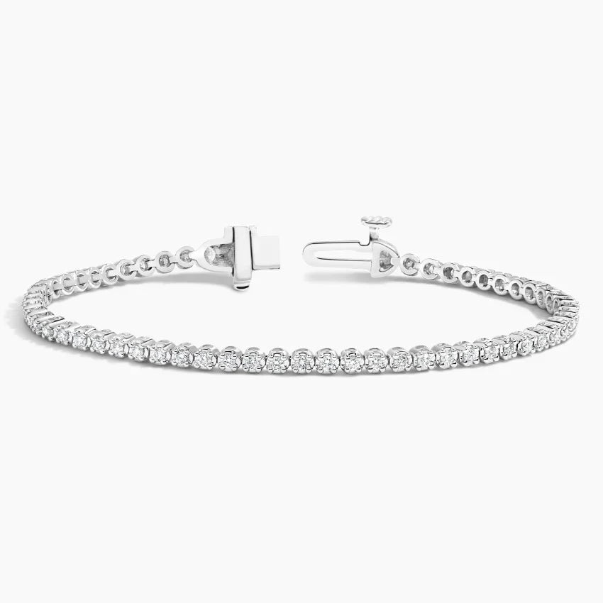Su Yolu Model 1.00 Karat Yuvarlak Kesim Laboratuvar Pırlanta Bileklik 18K - Bold Diamonds