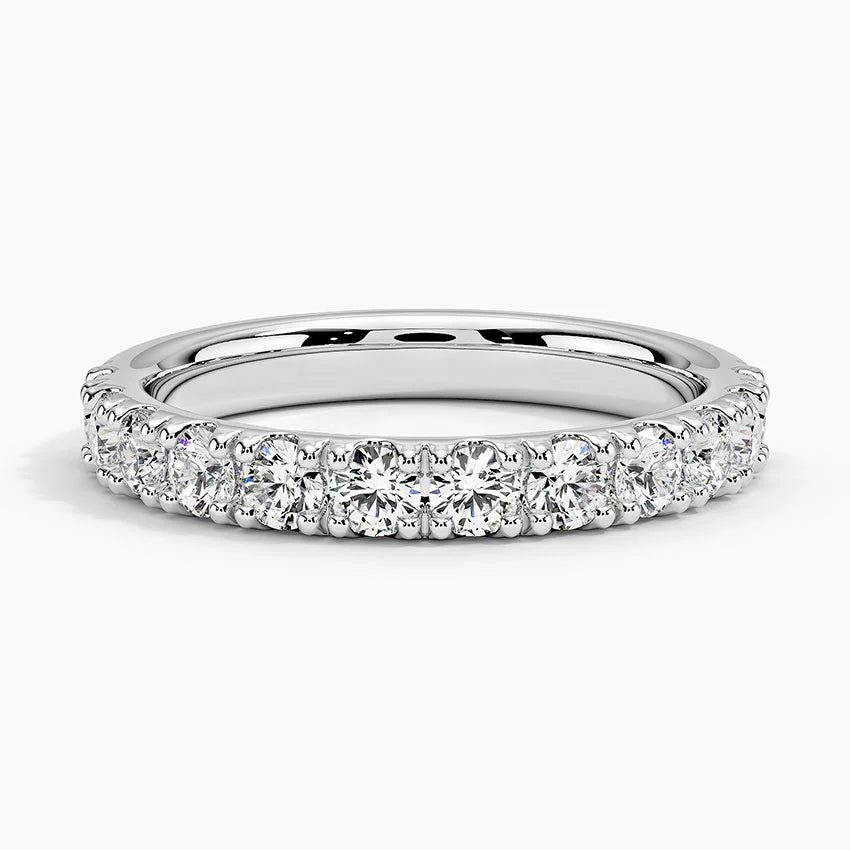 Yarım Tur Yüzük 1.00 Karat Yuvarlak Kesim Laboratuvar Pırlanta Yüzük 18K - Bold Diamonds