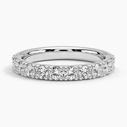 Yarım Tur Yüzük 1.00 Karat Yuvarlak Kesim Laboratuvar Pırlanta Yüzük 18K - Bold Diamonds