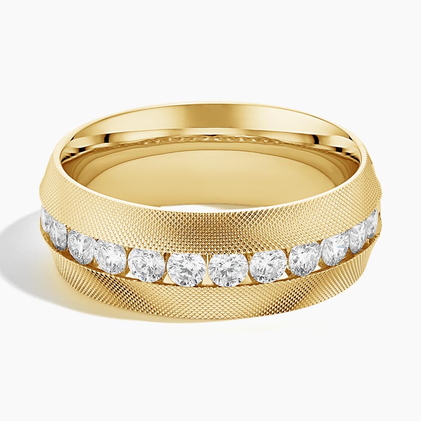 Alyans 1,00 Karat Yuvarlak Kesim Laboratuvar Pırlanta Yüzük 18K - Bold Diamonds