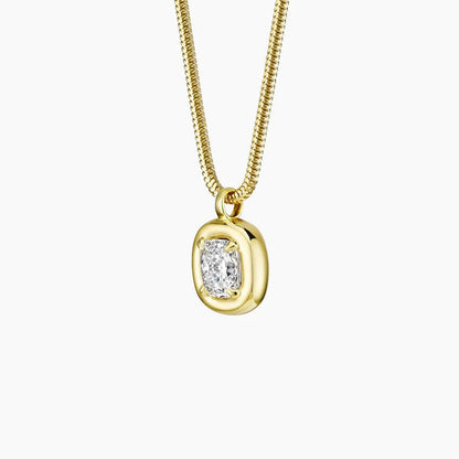 Secren Charm Cushion 1.00 karat Cushion Kesim Laboratuvar Pırlanta Kolye 18K - Bold Diamonds