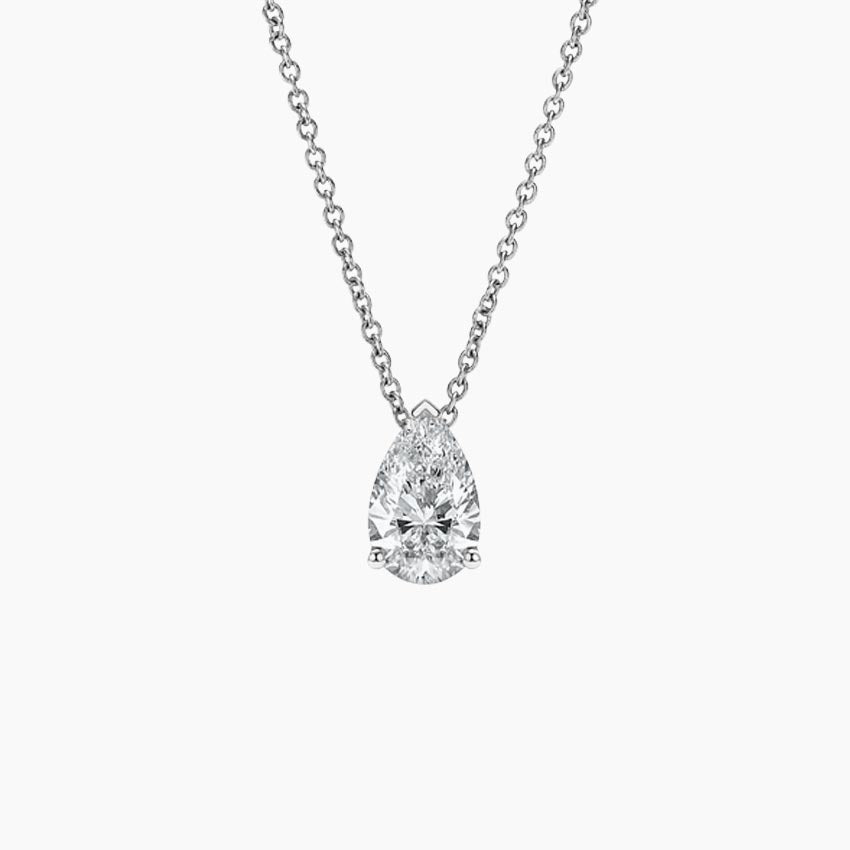 Damla Model 1.00 karat Damla Kesim Laboratuvar Pırlanta Kolye 18K - Bold Diamonds