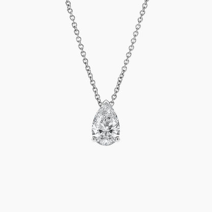 Damla Model 1.00 karat Damla Kesim Laboratuvar Pırlanta Kolye 18K - Bold Diamonds