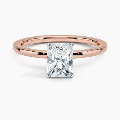 1.60 Carat Princess Halo Design Solitaire Lab Diamond Ring 18K - Florina 