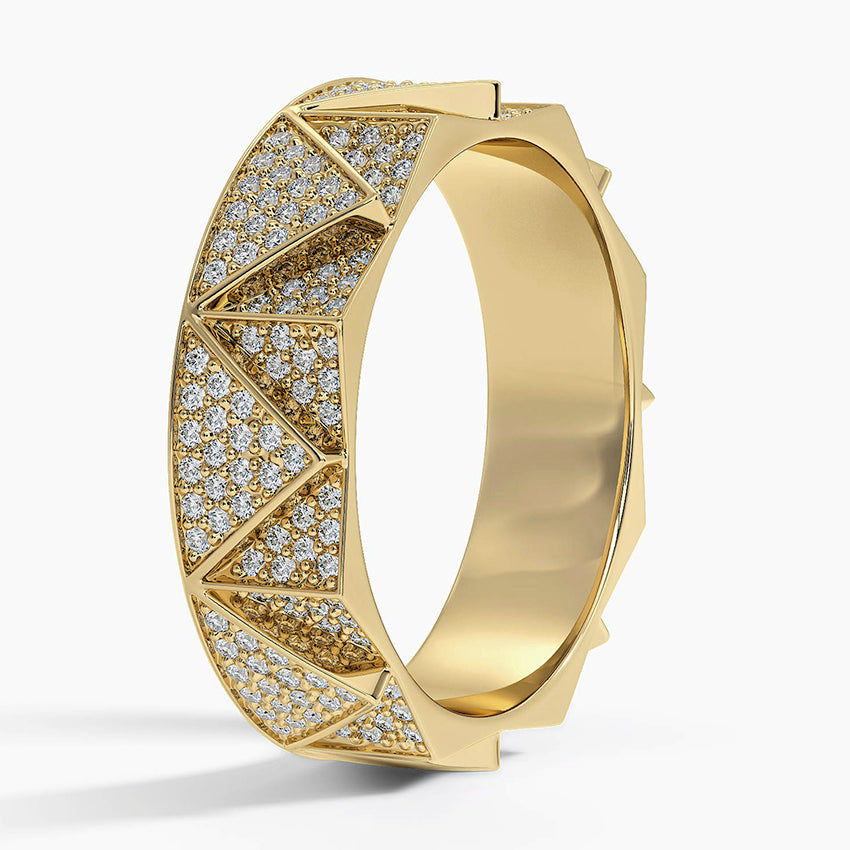 Alyans 1,00 Karat Yuvarlak Kesim Laboratuvar Pırlanta Yüzük 18K - Bold Diamonds