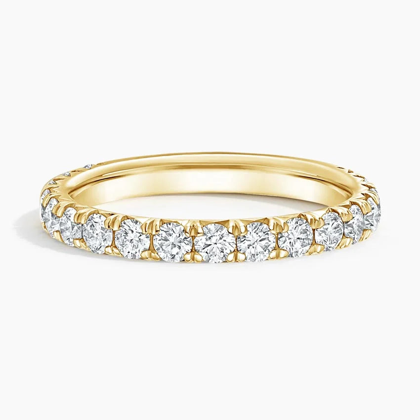 Tam Tur 1,00 Karat Yuvarlak Kesim Laboratuvar Pırlanta Yüzük 18K - Bold Diamonds