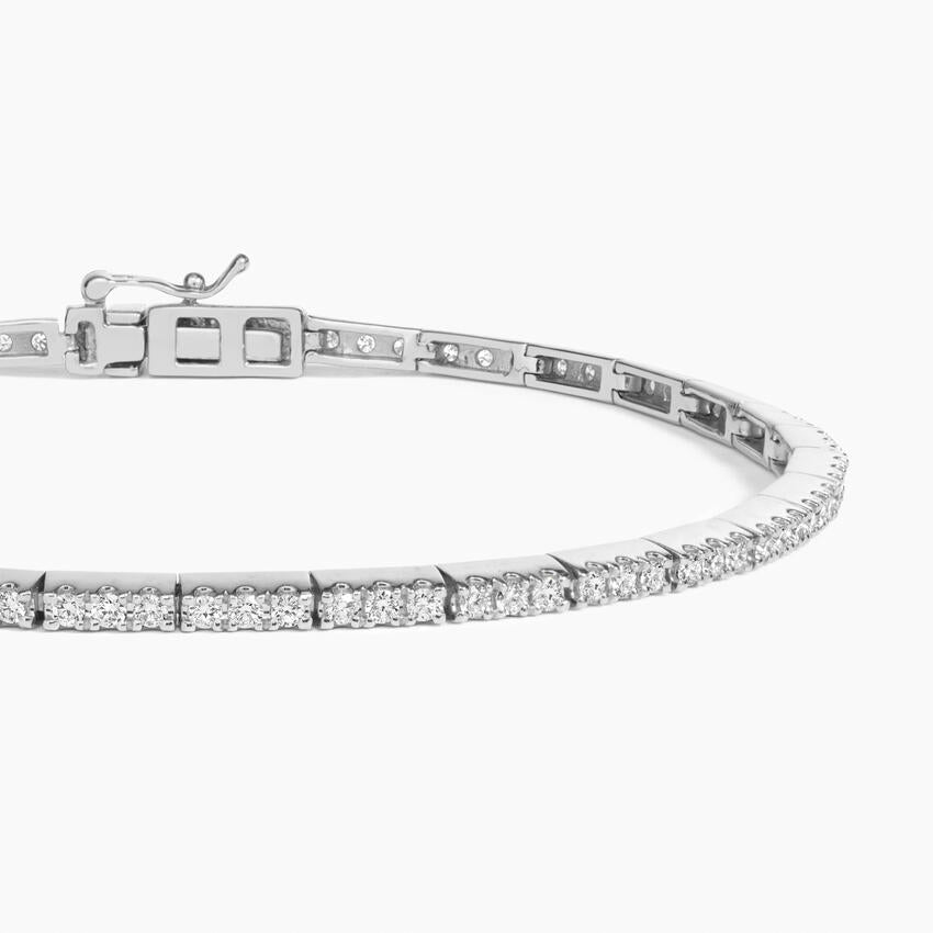Özel Tasarım Model 1.00 Karat Yuvarlak Kesim Laboratuvar Pırlanta Bileklik 18K - Bold Diamonds