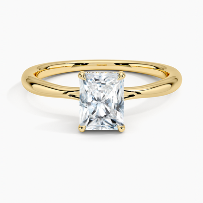 1.60 Carat Princess Halo Design Solitaire Lab Diamond Ring 18K - Florina 