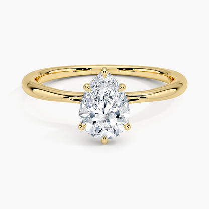 1.60 Carat Princess Halo Design Solitaire Lab Diamond Ring 18K - Florina 